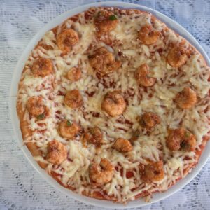 Pizza de camarones