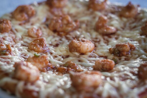 Pizza de camarones